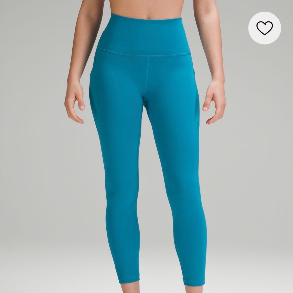 LULULEMON Wunder Train High-Rise Tight with Pockets ~ Hawaiian Blue ~ 6 ~ 25”